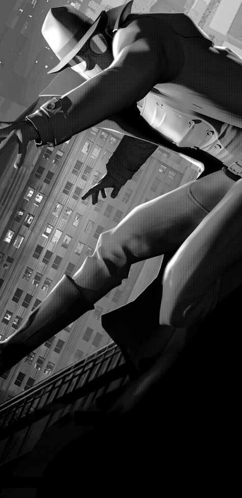 Noir Spiderman, Spiderman Noir, Spider Noir, Spider Man Noir, Spiderman Into The Spiderverse, Spiderman Wallpaper, Spider People, Spider Man Into The Spider Verse, Into The Spiderverse