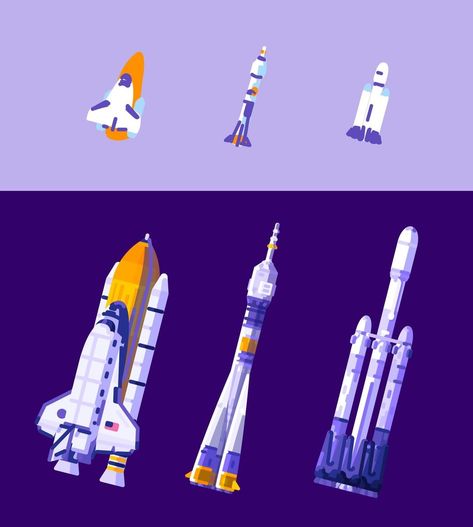 Kurzgesagt Art Style, Kurzgesagt Art, Spacecraft Illustration, Spacecraft Art, Paleo Art, Logo Animation, Gundam Art, Shape Art, In A Nutshell