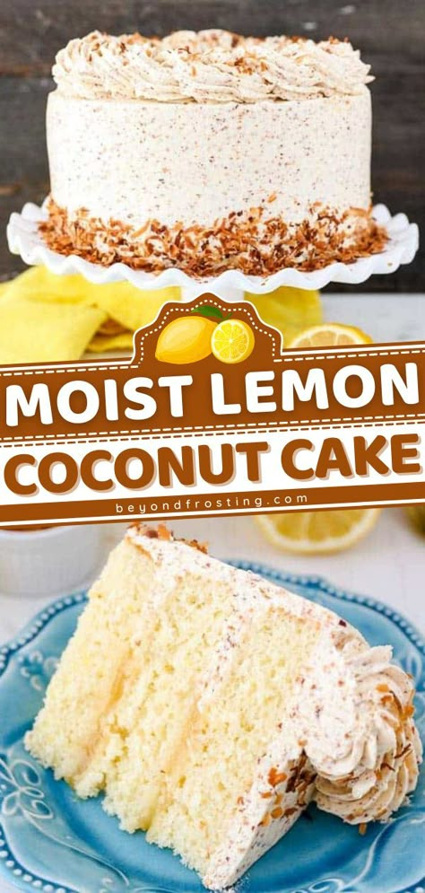 Lemon Coconut Cake Recipe, summer desserts, cakes, sweet treats