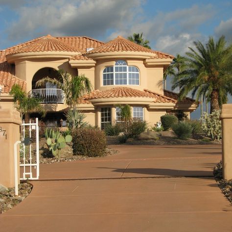 This gorgeous #DesertLuxuryHome is gorgeous from top to bottom -- From the #SpanishTiles to the #SustainableSucculentGarden. #LuxuryHome #LuxuryRealEstate Jamaican House, Luxury Condo Interior, Nature Houses, Luxury Hotels Interior, Small Bungalow, Bungalow Style House, House In Nature, Bungalow Style, Hotel Interior Design