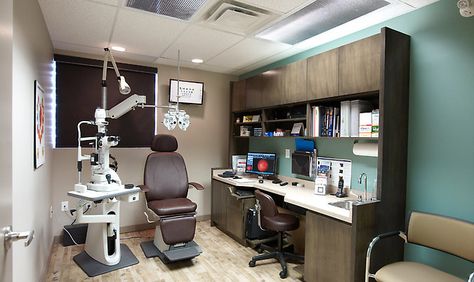 Optometry Office Furniture, examination rooms Optometrist Office, Doctor Office Design, Optometry Office, Cheap Office Furniture, Medical Office Decor, Office Waiting Rooms, Medical Office Design, Office Architecture, Cabinet Medical