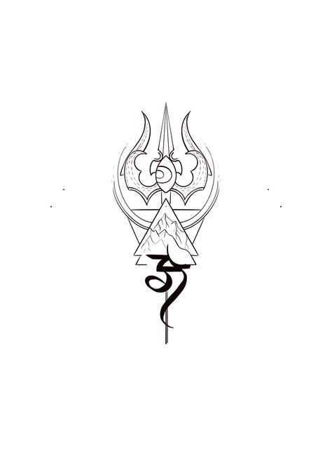 Trishul Tattoo Designs, Trishul Tattoo, Trending Tattoos, Shiva Tattoo Design, Small Pretty Tattoos, Shiva Tattoo, Pretty Tattoos, Unique Tattoos, Tattoo Design