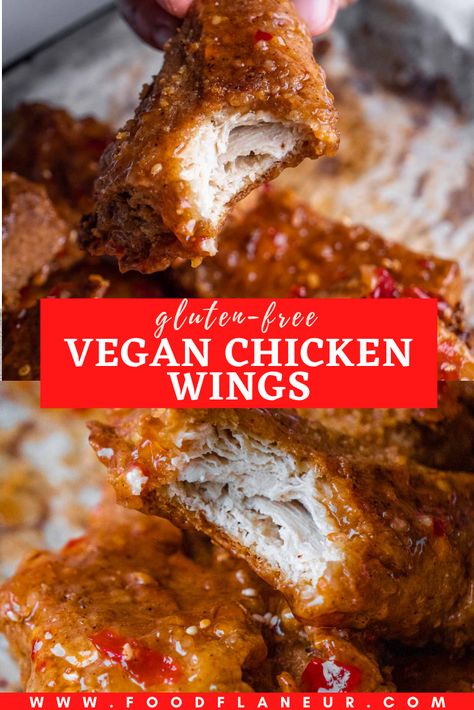 Tofu Chicken Wings, Plant Based Chicken Wings, Vegetarian Chicken Wings, Vegan Chicken Wings Recipe, Vegan Wings Recipe, Gluten Free Vegan Chicken, Vegan Chicken Wings, Tofu Wings, Saucy Wings