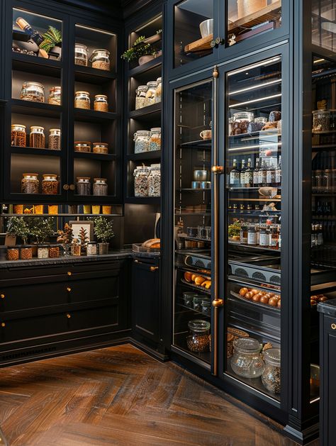 Pantry Size, Walk In Pantry Ideas, Pantry Shelving Ideas, Pantry Renovation, Pantry Layout, Dream Pantry, Glass Pantry Door, Pantry Remodel, Stylish Bedroom Design