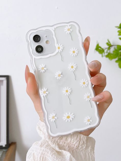 Phone Cases Flowers, Transparent Phone Case Ideas, Telephone Aesthetic, Phone Cases Iphone 12, Aesthetic Phone Cases, Daisy Phone Case, Vintage Phone Case, Summer Phone Cases, Girly Phone Cases