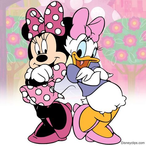 Clip art of Minnie Mouse and Daisy Duck posing back to back #disney, #minniemouse, #daisyduck Minnie Y Daisy, Minnie Mouse And Daisy Duck, Minnie And Daisy, Scooby Doo Pictures, Free Machine Embroidery Designs Patterns, Disney Planner, Mouse Images, Minnie Mouse Pictures, Donald And Daisy Duck