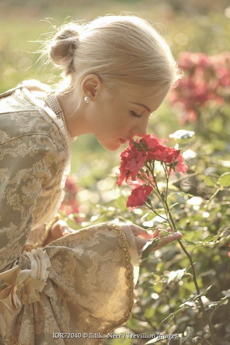 Foster Kids, Smelling Flowers, Flower Photoshoot, Ethereal Aesthetic, Cottage Garden Design, Character Inspiration Male, Historical Women, Romantic Lighting, Foster Mom