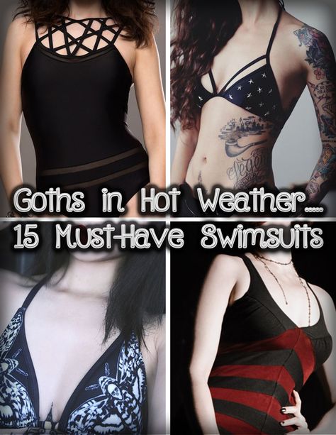 Gothic Swimwear, Gothic Summer Outfits, Beach Goth, Aesthetic Swimsuit, Summer Shopping List, Victorian Vampire, Annabel Lee, Something Wild, Attitude Clothing