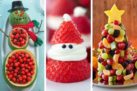 9 Ways to Get Festive with Fruit this Christmas Fruit Ideas For Christmas, Christmas Finger Desserts, Christmas Fruit Bowl, Holiday Fruit Platter, Christmas Fruit Platter, Festive Fruit Platter, Christmas Veggie Tray, Veggie Christmas, Christmas Food Crafts