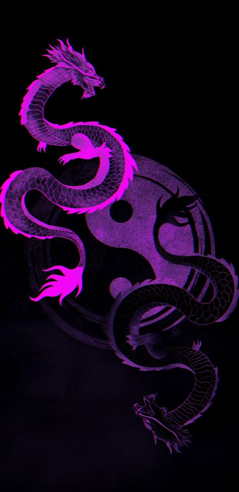 Cool Dragon Wallpaper, Dragon Profile Picture, Dragon Phone Wallpaper, Violet Dragon, Dragon Wallpaper Aesthetic Black, Yin Yang Wallpaper, Dragon Wallpaper Aesthetic, Purple Snake Aesthetic Wallpaper, Purple Dragon