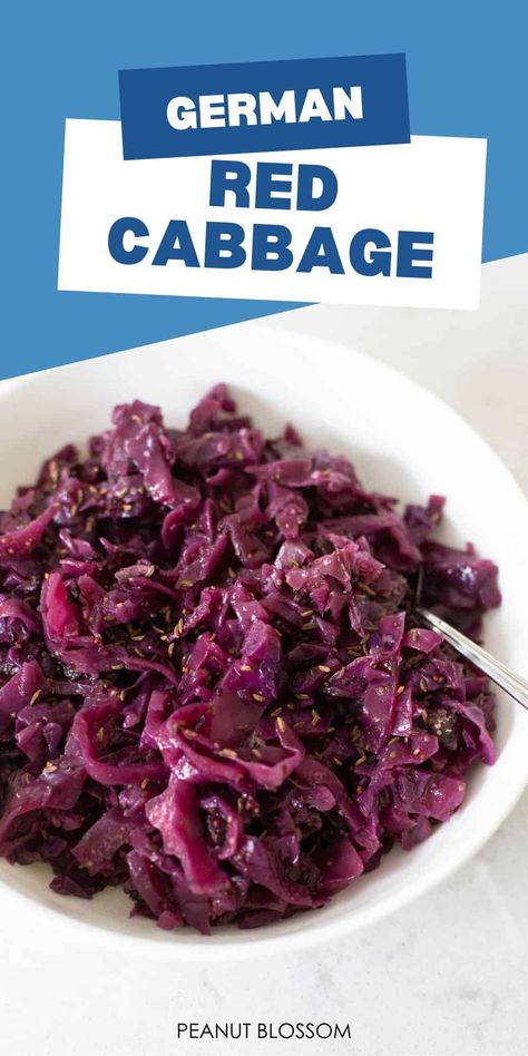 Traditional German red cabbage is cooked with red wine vinegar, a touch of mustard, and a sprinkle of caraway seeds. This warm side dish pairs wonderfully with many pork or beef recipes, especially German sauerbraten. Octoberfest Recipes, Cabbage With Apples, Pulled Pork Dinner, Sweet Cabbage, Cooked Red Cabbage, Cooking With Red Wine, German Red Cabbage, Jonathan Apples, Red Cabbage With Apples