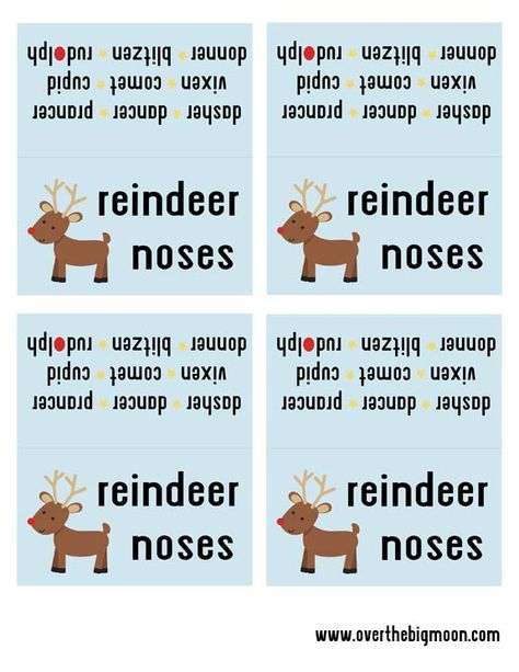 Reindeer Noses Free Printable Bag topper. Perfect for a classroom treat! Prints 4 to a sheet. Reindeer Noses, Rudolph Reindeer, Big Moon, Classroom Treats, Bag Topper, Christmas School, Bag Toppers, Xmas Ideas, Christmas Goodies