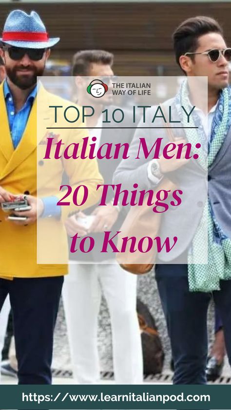 Italian wit is sharp and seldom predictable. When dating an Italian man, you'll experience endless jokes and humorous situations. They will make an effort to make you smile, especially during difficult times. Adopting Italian culture will make dating an Italian man easy and fun because of their generally laid-back and charismatic nature. #ItalianMen #ManDating #DatingMen #DatingforMen #DatingSiteItaly #DatinginItaly #ItalianCultureDating #WhileDating #ItalianMen20ThingstoKnow Italian Culture Traditional Dresses, Traditional Dresses Men, Men Habits, Italian Party, Italian Humor, Mediterranean Lifestyle, Italian Lifestyle, Italian Traditions, Food Italian