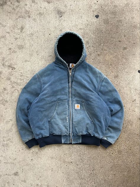 Carhartt Jean Jacket, Blue Carhartt Jacket Outfit, Cargarte Jacket, Carhartt Jacket Outfit Woman, Carhartt Jacket Outfit, Carhartt Denim Jacket, Vintage Carhartt Jacket, Carhartt Detroit Jacket, Jeans And Hoodie