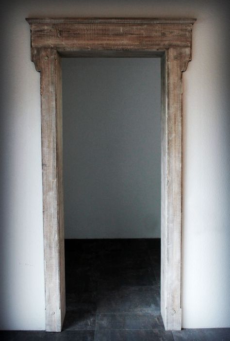 Rustic Door Frame, Archways In Homes, Door Frame Molding, Door Way, Interior Door Trim, Diy Home Improvement, Door Frame, Front Room, Barn House