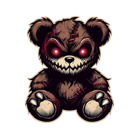 Evil Teddy Bear, Graphic Design Portfolio, Stain, Shirt Designs, Teddy Bear, Graphic Design, Drawings, Design