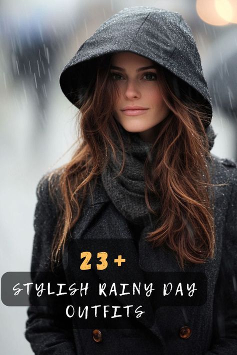 Stay dry and stylish with these essential rainy day outfit ideas! 🌈✨ You’ll uncover 23 practical yet trendy looks perfect for wet weather. From cozy sweaters to waterproof jackets, you’ll be prepared for any downpour. Click to explore more outfit ideas for rainy days! ☔️👢 #RainyWeatherFashion #StyleInspiration #ChicOutfits #FashionTrends #WeatherProofStyle #OutfitInspo #RainyDayReady Waterproof Jacket Outfit, Outfit Ideas For Rainy Days, Cozy Rainy Day Outfit, Rainy Day Outfit Ideas, Cozy Rainy Day, Rainy Day Outfits, Day Outfit Ideas, Wet Weather, Rainy Day Outfit