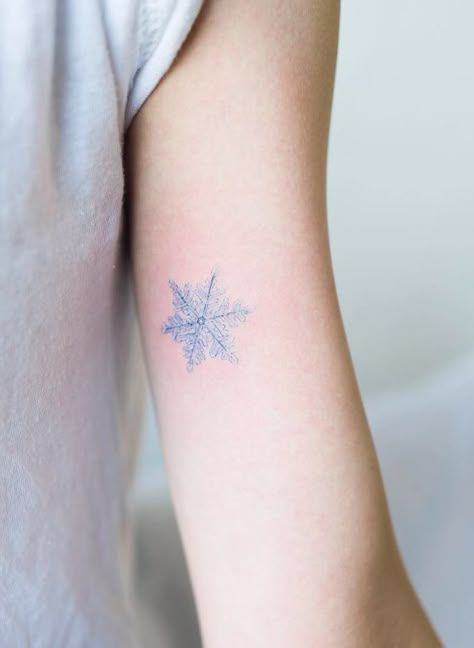 Left Arm Tattoo, Small Snowflake Tattoo, Frozen Tattoo, Snowflake Tattoo, Snow Tattoo, Left Arm Tattoos, Inner Arm Tattoos, Snow Flake Tattoo, Anting Manik