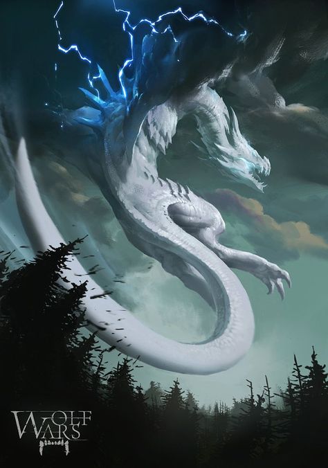 White Dragons, Elemental Dragons, Cool Dragons, Fantasy Beasts, 다크 판타지, Dragon Pictures, White Dragon, Fantasy Creatures Art, Fantasy Monster