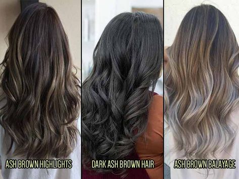 Darkest Ash Brown Hair, Medium Ash Brown Hair Balayage, Long Ash Brown Hair, Deep Ash Brown Hair, Ash Brown Hair Colour, Dark Ash Brown Hair Color, Dark Ash Brown Hair Colour, Toner For Brown Hair, Ash Brown Hair Dye