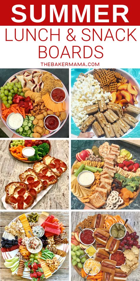 Summer Food Prep For Kids, Summer Snack Boards For Kids, Summer Birthday Snack Ideas, Family Snack Board, Grazing Lunch Ideas, Lunch Charcuterie Boards, Easy Lunch Charcuterie Board, Kids Lunch Summer, Summer Food Menu For Kids