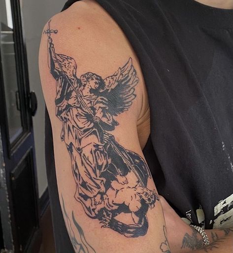 Back Tattoos For Guys Wings, Men’s Tattoo Biceps, Angelic Tattoos Men, Michaelangelo Tattoos, Arc Angel Tattoo, Chest Tattoo Template, Inside Forearm Tattoo, Upper Arm Tattoo Men, Biblically Accurate Angel Tattoo