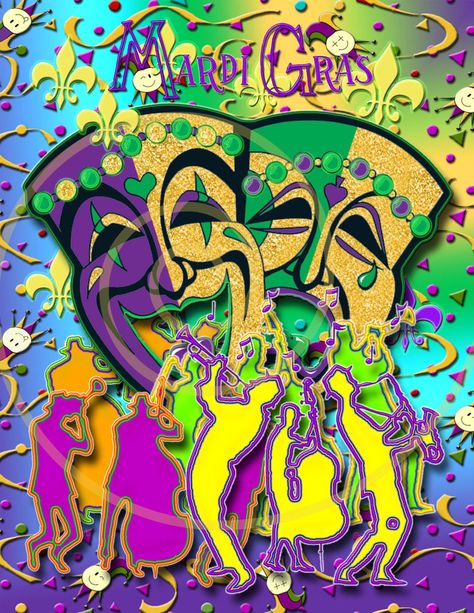 Grad Poster Ideas, Mardi Gras Pictures, Mardi Gras Poster, Mardi Gras Art, Mardi Gras Photos, Jazz Posters, 2015 Music, Carnival Art, Photo Walls