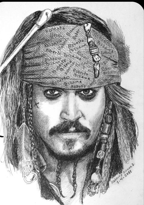 Jack Sparrow Drawing, Sparrow Drawing, Sparrow Art, Kaptan Jack Sparrow, Realistic Pencil Drawings, Marvel Drawings, Celebrity Drawings, Captain Jack Sparrow, Captain Jack