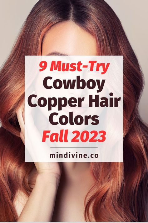 Trending Red Hair Color 2023, Hair Color Cowboy Copper, Cowboy Auburn Hair, New Winter Hair Colors 2023, 2023 Copper Hair Trends For Women, Popular Red Hair Color, Hair Dye Ideas For Redheads Natural Red, Chocolate Cowboy Copper Hair, Cowboy Copper Hair At Home