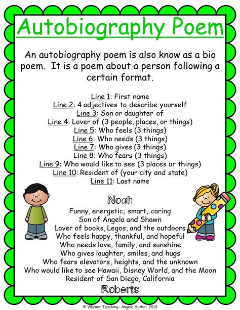 Types of Poems for Kids to Read and Write - Vibrant Teaching Poems To Write, Different Types Of Poems, Bio Poem, Poetry Contest, Bio Poems, Poetry Club, Poem Activities, Photo Draw, Types Of Poems