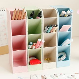 Buy Fun House Vertical Angled Pen Holder | YesStyle Craft Storage Containers, School Storage, Pencil Organizer, Pen Storage, Pen Organization, Desk Supplies, Tray Organization, Storage Towers, Home Office Space