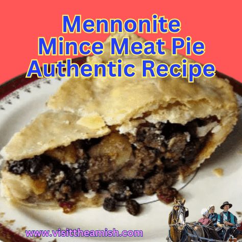 Minced Meat Pie, Mince Meat Pie, Mincemeat Pie, Mennonite Recipes, Meat Pie Recipe, Minced Meat Recipe, Japanese Bread, Slab Pie, Amish Recipes