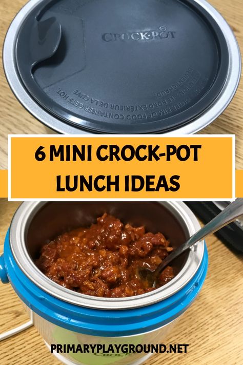 Crockpot On The Go Meals, Lunch Crock Pot Recipes, Mini Crock Pot Meals For One, Crockpot Lunch Crock Recipes, Personal Crockpot Recipes One, Easy Crock Pot Lunch Recipes, Personal Crock Pot Recipes, Small Lunches For Work, Easy Mini Crockpot Recipes