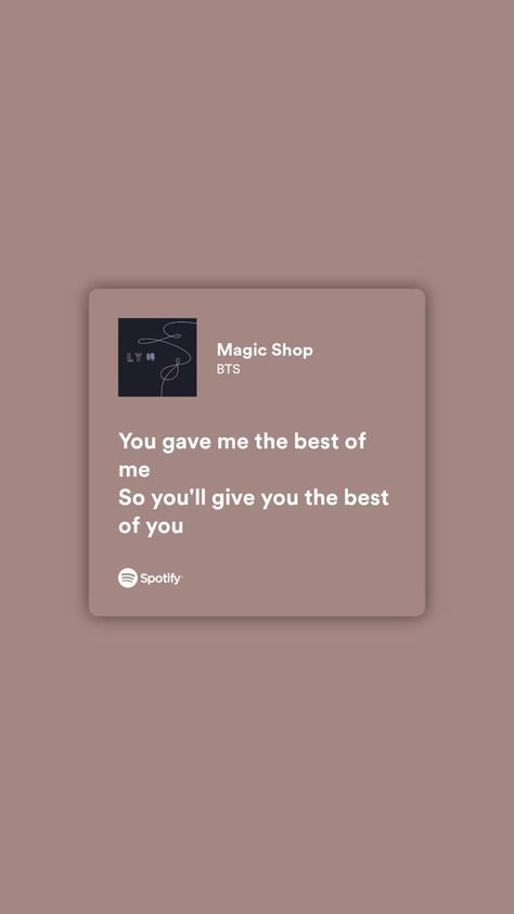 bts songs <3 Magic Shop Spotify, Magic Shop Bts Lyrics, Random Lyrics, Disco Songs, Melting Heart, Kpop Lyrics, Songs With Meaning, Korean Song Lyrics, Motivational Lines