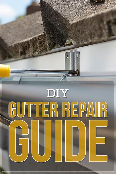 Diy Gutters, Gutter Repair, How To Install Gutters, Dumpsters, Cleaning Gutters, Repair Guide, Diy Home Repair, Simple Home, Outdoor Ideas