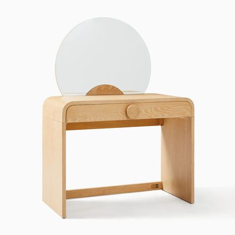 Sarah Sherman Samuel Knob Desk & Vanity (39") | West Elm Sarah Sherman, Sarah Sherman Samuel, West Elm Kids, Kid Desk, Teen Bedding, Teen Bedroom Decor, Vanity Desk, Pottery Barn Teen, White Decor