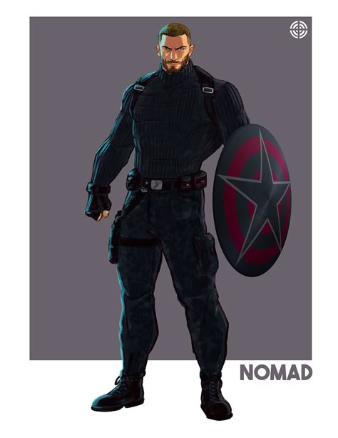 ArtStation - Captain America / Nomad Redesign, Arturo Aguirre Art Nomad Captain America, Captain America Nomad, Captain America Suit, Captain America Art, Solgaleo Pokemon, Marvel Drawings, Marvel Superhero Posters, Marvel Characters Art, Super Soldier