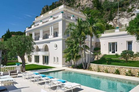 Villa In Monaco, Monaco Villa, Monaco House, Classical Facade, Living Dining Rooms, French Villa, Shower Rooms, Floor Heating Systems, Mediterranean Plants