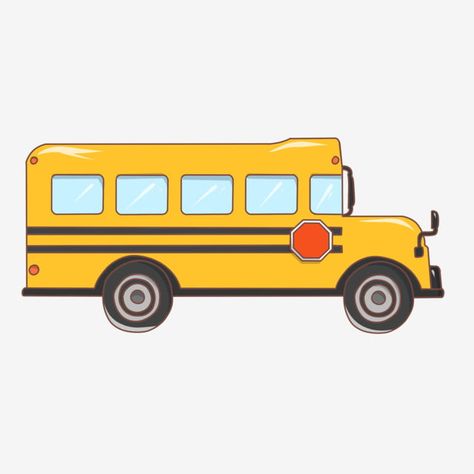 School Bus Cartoon Image, School Bus Clip Art, Bus Animation, School Bus Illustration, School Bus Cartoon, Side View Illustration, School Bus Clipart, Bus Clipart, School Bus Drawing