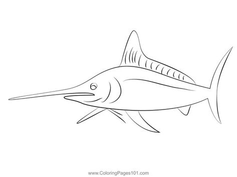 White Marlin Coloring Page Ocean Doodles, Ocean Vbs, White Marlin, Free Kids, Printable Coloring Pages, Printable Coloring, Coloring Pages For Kids, Coloring Page, Free Printable