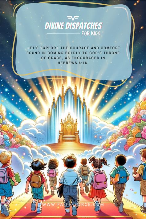 Approach with confidence with #FaithForceKids 🌟 Hebrews 4:16 invites us to God’s throne of grace. Keep a Throne of Grace Journal to document your journey in prayer and the blessings you receive. Discover the comfort and support waiting in His presence! #GraceGatherers 📖💖 Hebrews 4, Devotions For Kids, Hebrews 4 16, Biblical Wisdom, Biblical Parenting, Throne Of Grace, Uplifting Bible Verses, The Legend Of Heroes, In His Presence