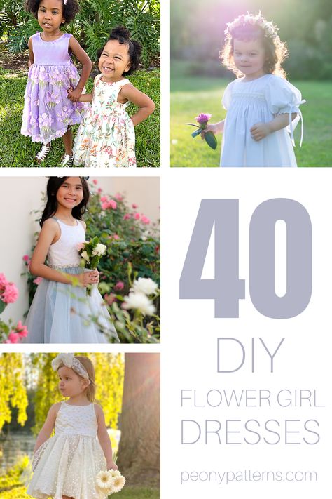 Heirloom Flower Girl Dress, Flower Girl Dress Pattern, Girls Dress Pattern Free, Kids Bridal, Wrap Dress Sewing Patterns, Toddler Sewing Patterns, Girls Dresses Diy, Baby Girl Party Dresses, Fancy Dress Up