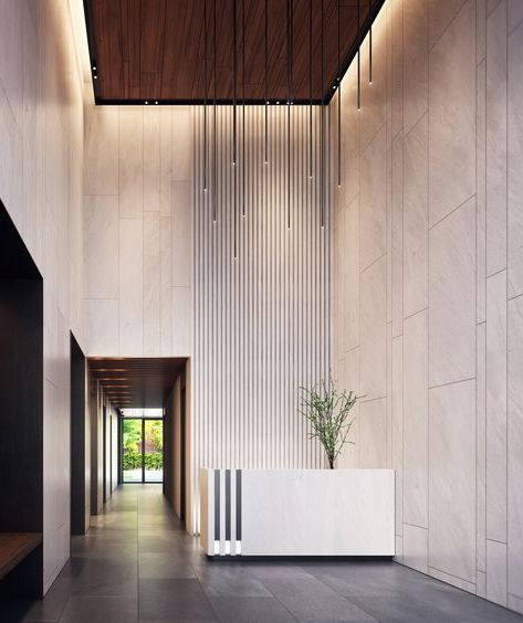 Building Lobby Design, Building Entrance Lobby, Office Lobby Interior, Residential Building Entrance, Office Building Lobby, Residential Lobby, Apartment Lobby, Lift Lobby, Building Lobby