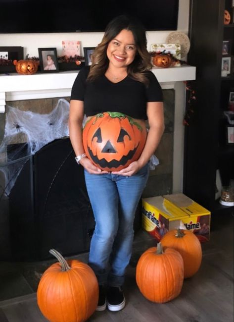 Pregnant Pumpkin, Pregnant Belly Painting, 7 Months Pregnant, Pregnant Halloween, Belly Painting, Trunk Or Treat, Halloween 2020, Pregnant Belly, 7 Months