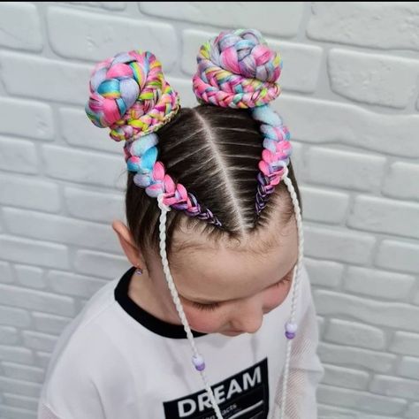 Toddler Braided Hairstyles, Nurse Hairstyles, Rave Hair, Dramatic Hair, Flower Crown Hairstyle, Wacky Hair Days, Toddler Hairstyles Girl, Wacky Hair, Hair Braid Videos