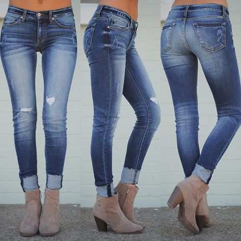 Plus size ripped jeans