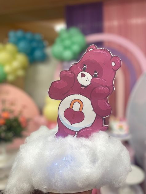 Bear Centerpiece, Baby Shower Oso, Alice In Wonderland Props, Care Bears Birthday Party, Mommy Daughter Pictures, Care Bear Party, Girl Shower Themes, Care Bear Birthday, 1st Birthday Girl Decorations