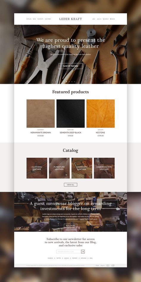 Best Landing Page Design, E Commerce Design, Clothing Catalog, Brand Style Guide, Leather Furniture, Brand Style, Website Design Inspiration, Instagram Design, Leather Shops