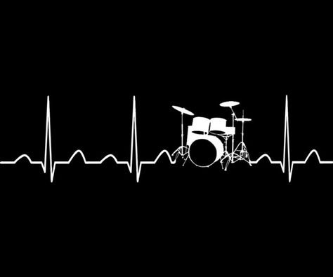 Drums Girl, Drummer Art, Drums Wallpaper, Drums Artwork, Ios Music, Heartbeat Tattoo, Drums Art, Dragon Silhouette, Laptop Wallpapers