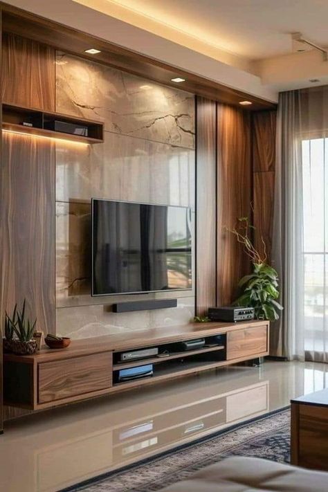 Facebook Latest Tv Wall Unit Designs, Tv Wall Unit Designs, Tv Wall Design Luxury, Tv Unit Cabinet, Tv Wall Cabinet, Tv On The Wall, Tv Unit Ideas, Tv Unit Designs, Tv Showcase